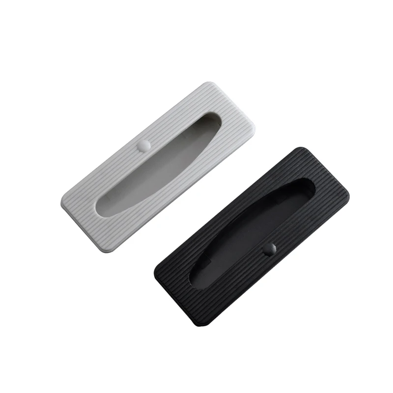 Concealed Recessed Pulls Handles 98x37mm Plastic Rectangular Hidden Flush Pulls for Drawers Cupboards Cabinet Closet