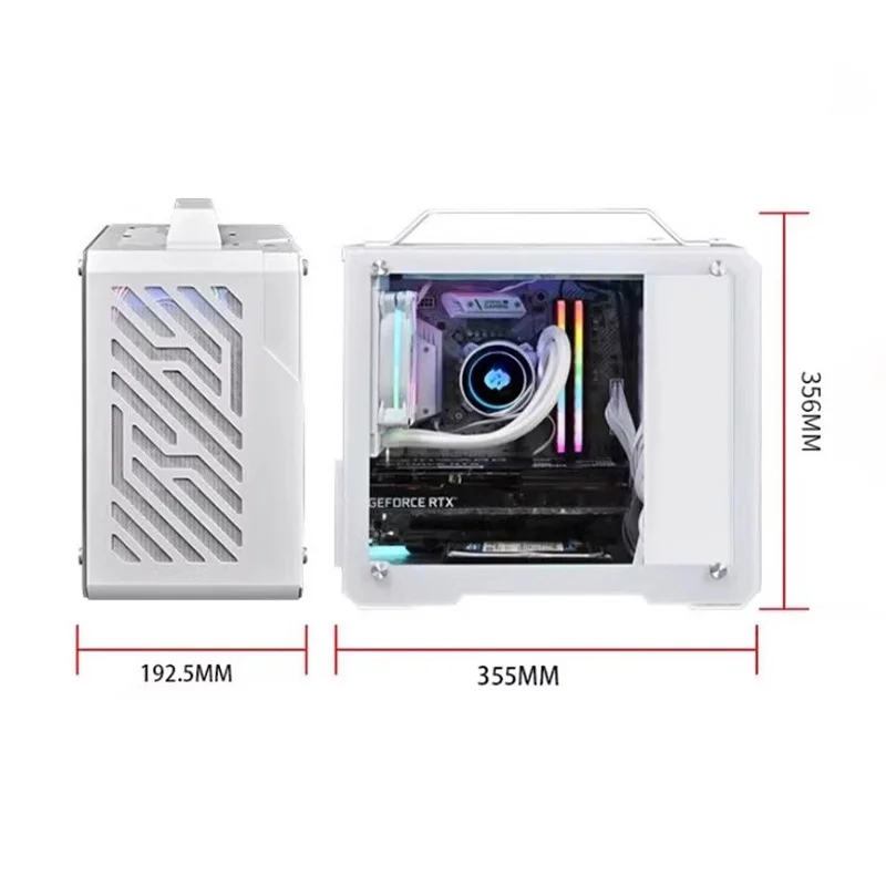 Mini Gaming Computer Host I5 Rtx5060 Diy Whole Machine Aluminum Element Handheld Portable Host Supports Wifi Bluetooth Desktop