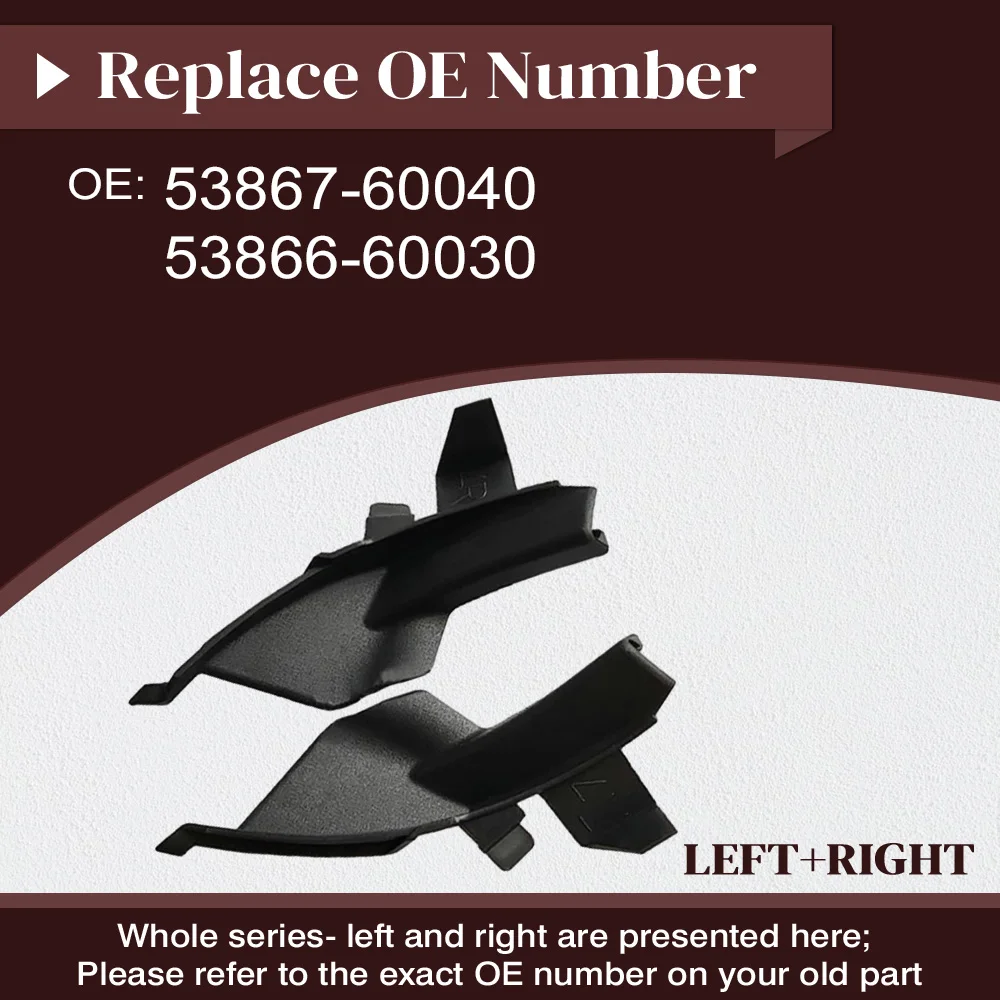 

Pair Front Windshield Wiper Side Cowl Trim For Lexus GX470 Toyota Land Cruiser Prado 120 Series LC120 2003-2009 53867-60040