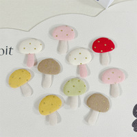 15PCS Plush fabric art cute little fresh mushroom accessories DIY hair accessories bags clothing shoes socks hats decorative acc