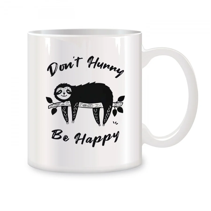 

Don’t Hurry Be Happy Mugs For Brother Sister Best Friend Birthday Gifts Novelty Coffee Ceramic Tea Cups White 11 oz