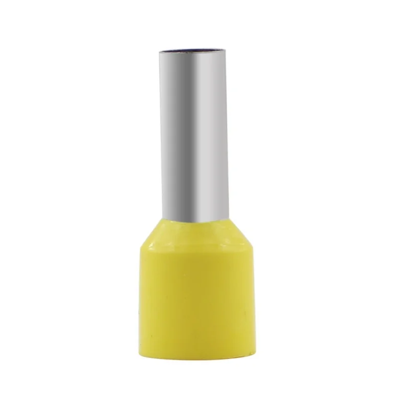 VE E1508 Insulated Terminal 1.5mm², Pure Copper Tin-Plated, Flame Retardant PVC Sleeve, 1000pcs/Bag (Red/Yellow/Blue)