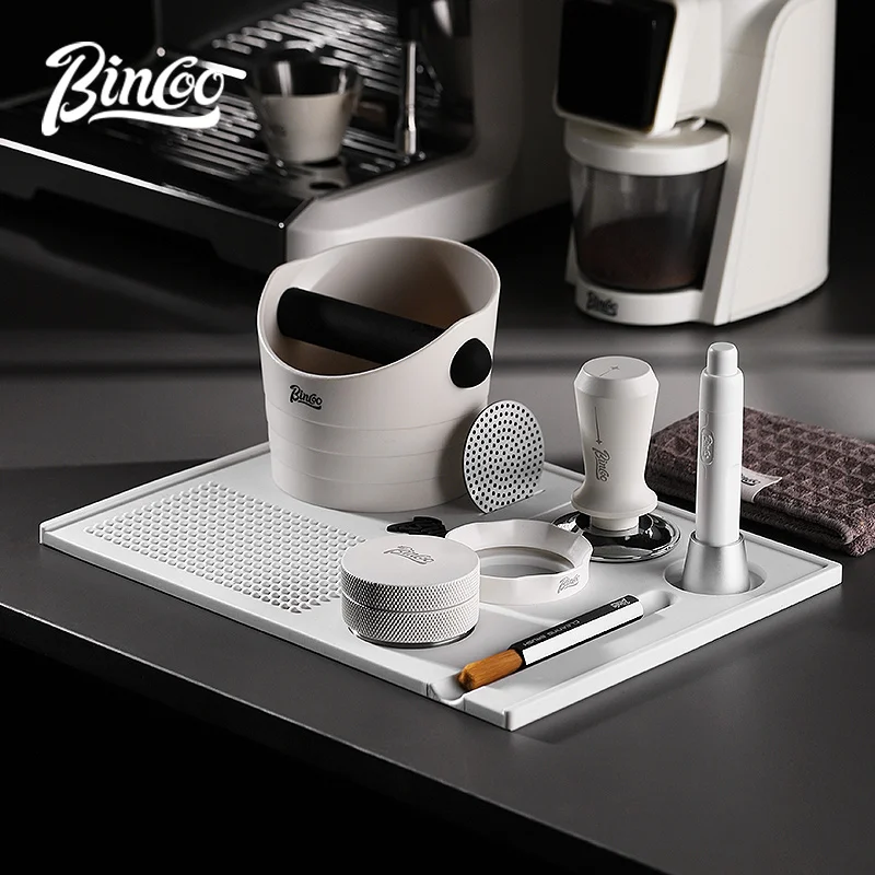 Bincoo Multi functional Powder Pressing Mat, Home Coffee Storage Mat, Bar Mat, Drain Mat, Slag Bucket, Cloth Powder Set