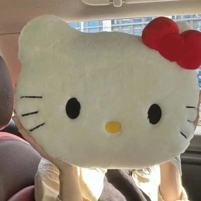 Hello Kitty Anime Sanrio simpatico cartone animato testa peluche cuscino divano cuscino da comodino cuscino per auto cuscino per pisolino regali di compleanno ragazza