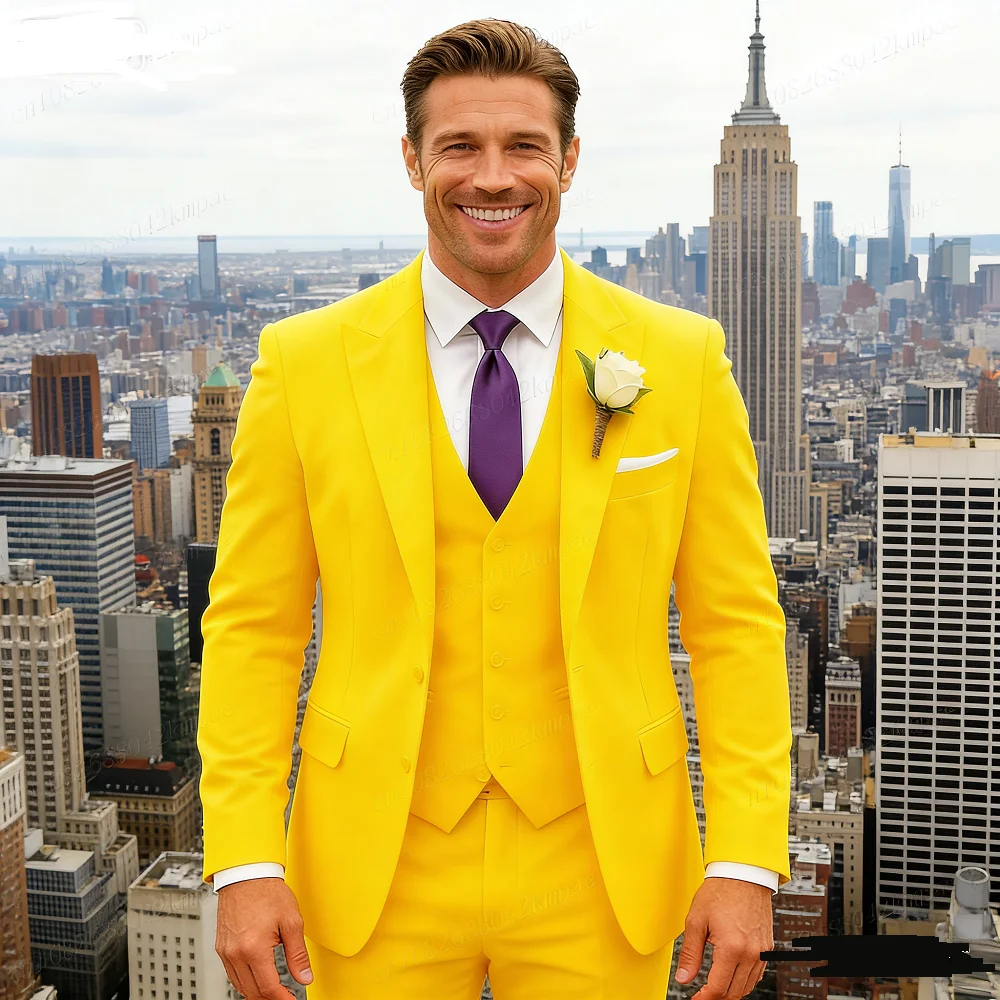 

Мужской формальный фиолетовый бархатный смокинг, костюм из трех предметов, черный свадебный костюм для жениха, шафер, церемония, вечерние бальные халаты для бизнеса