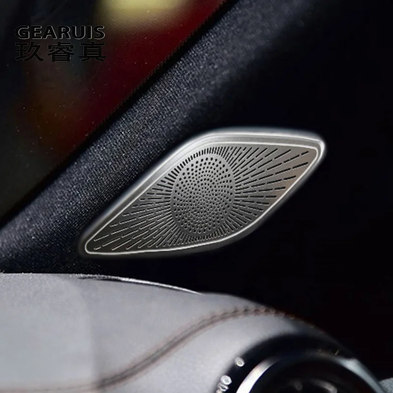 Car Styling Tweeter Speaker Window B column Sticker Trim For Mercedes Benz B Class W247 GLB X247 GLA H247 Audio Speaker Cover