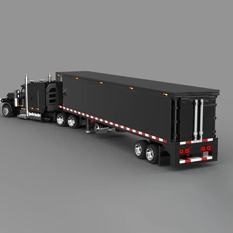 Klocki konstrukcyjne Bilt 379 Model Famous Cars Moc, klocki techniczne DIY, montaż, miejskie pojazdy transportowe, ciężarówki, zabawka na prezent