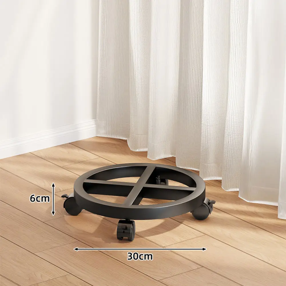 Modern Rolling Metal Flower Pot Stand Movable Tray Holder Indoor Balcony Storage Shelf Floor Display Organizer