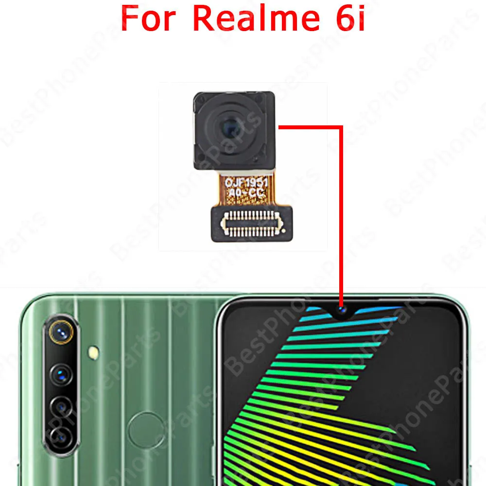 Front Backside Big Selfie Facing Back View Rear Camera Module For Realme 6 Pro 6i 6Pro 6S Repair Spare Parts Flex Cable