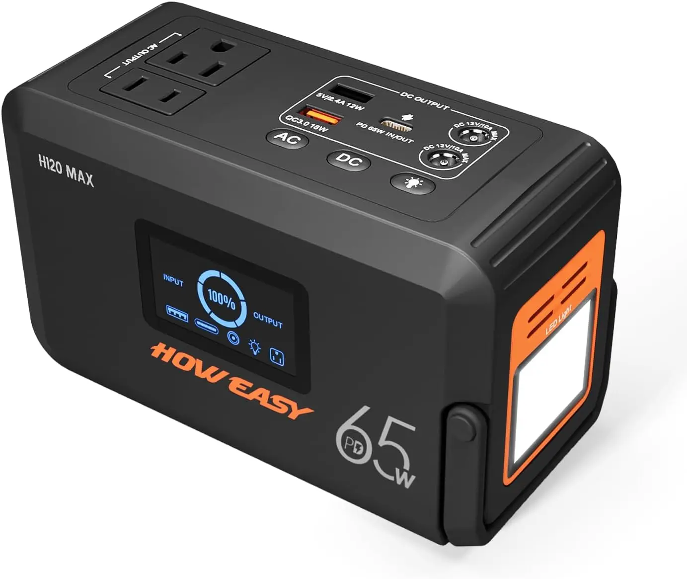 

135W Portable Power Station 98Wh Solar Generator with AC Outlet 65W PD for Camping Emergency