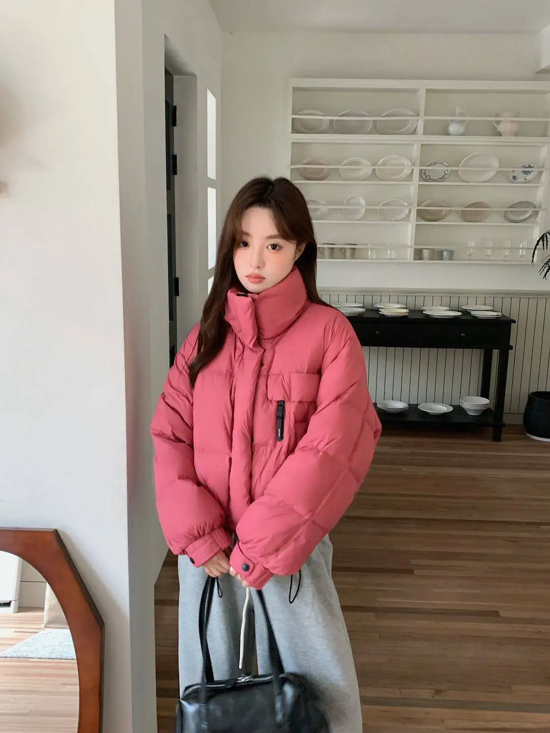2026 Autumn Winter Women's Short Down Jacket Korean Stand Collar Puffer Jackets Women Warm Fashion Multicolor Thick Outerwear