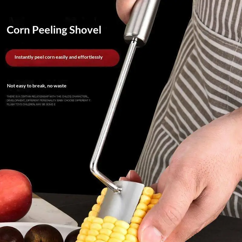 Stainless Steel Corn Stripper Food Safe Corn Cob Peeler Easy Clean Kitchen Utensil for Home Daily Cooking Camping