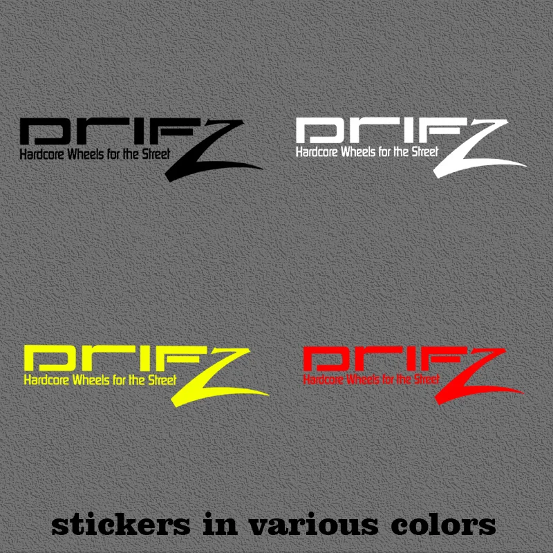 Z Shape Drift Style Text Stickers,  Multi Color Waterproof Vinyl Decals, 
