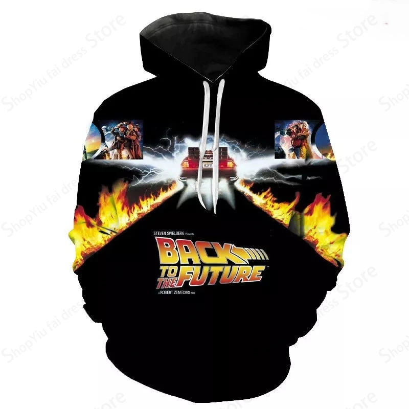 Back To The Future 3d Print Graphic Hoodie Men Women Fashion Oversized Hoodies Autumn Winter Sweatshirt Boy Coat Women Sweats