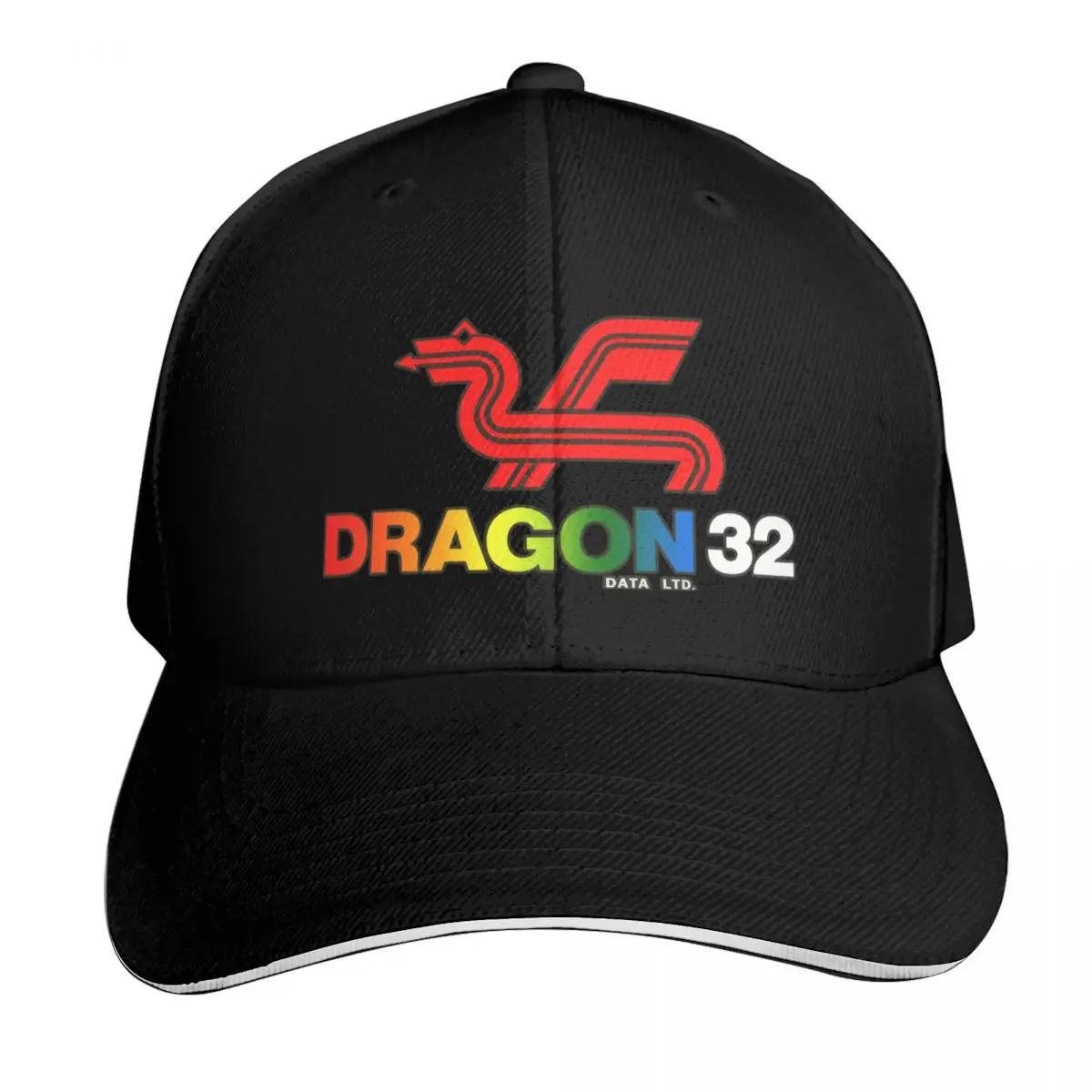 Dragon Computer Design Baseball Cap Snapback Flat Bill Strapback Dad Hat Six Panel Structured Crown