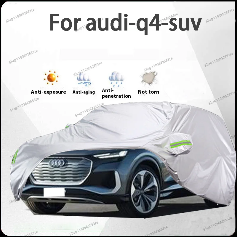 

For Audi Q4 Fit Car Cover - Waterproof, Dustproof, Sunshade (UV), Snowproof | Silve Full Cover with All-Day Protection