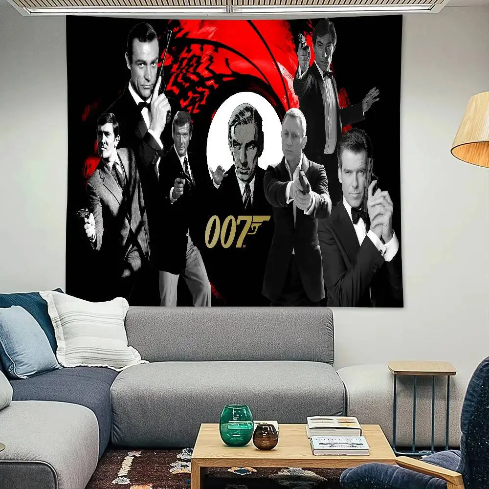 حار موضة فيلم J-James B-Bond 007 نسيج الديكور غرفة نوم عنبر خلفية القماش عطلة المنزل حفلة غرفة المعيشة نادي
