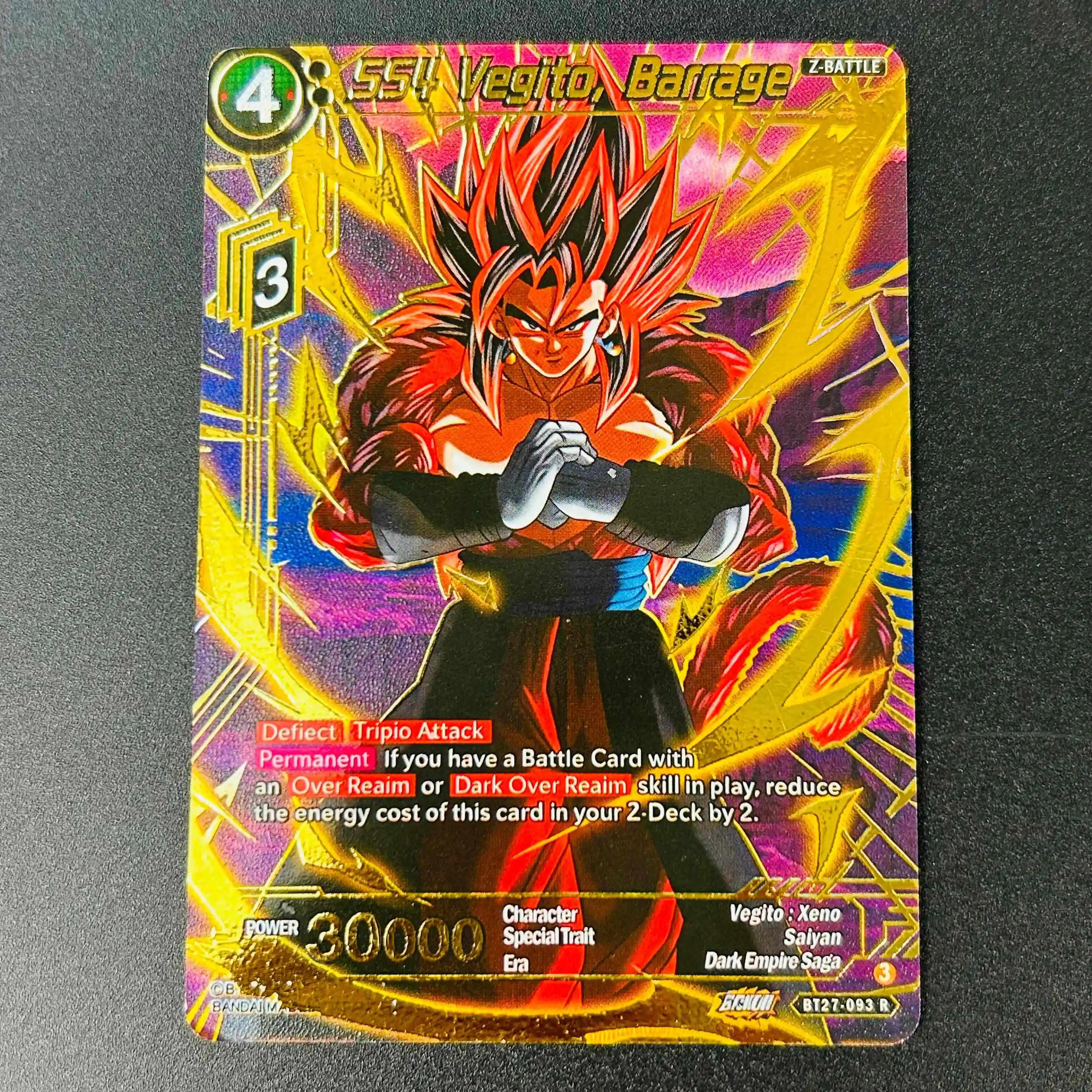Dragon Ball Super SS4 Vegito Barrage Full Art Holo DIY Textured Mint Premium Anime Collectible Card
