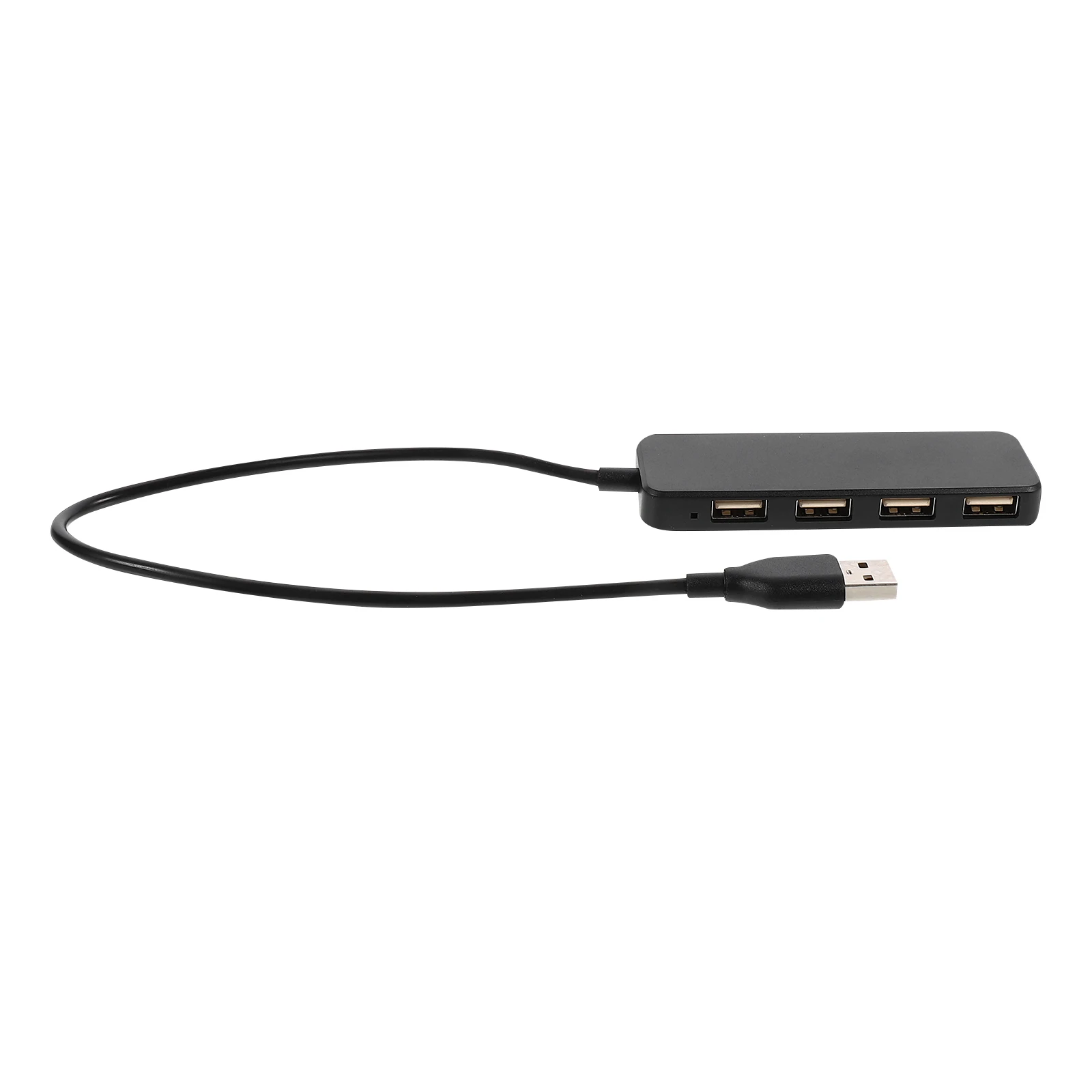 

USB Hub 1 to 4 Ports Ultra Plastic Cable Adapter Thin Splitter Black Plastic Durable Lightweight Computer Accessory Adapter