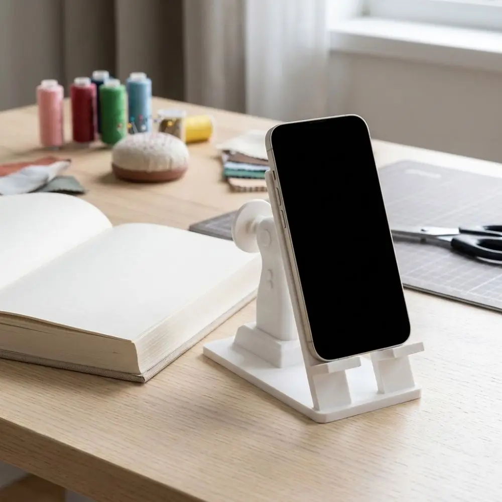 3D Printed Sewing Machine Phone Stand Hands-free Viewing Vintage Desk Decor Phone Holder Plastic Novelty Phone Holder Figurine