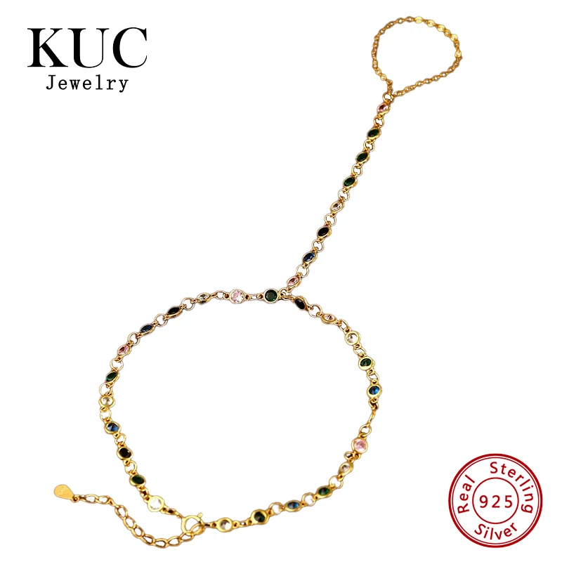 pulsera-de-cadena-con-anillo-de-plata-de-ley-925-estilo-oriental-elegante-y-chic-joyeria-fina-para-mujer-con-circonita-de-colores-Unicos