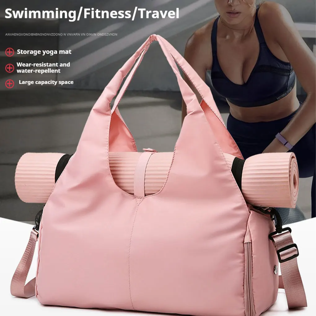 

Коврик для йоги, спортивная сумка для женщин, спортивные сумки, дорожная сумка для фитнеса, сумка для йоги, плавания, сумка на плечо, большая вместимость с плечевым ремнем