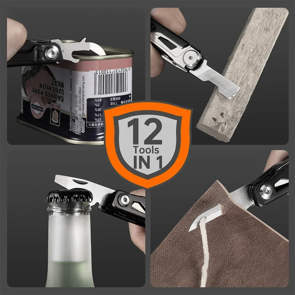 Imagem -05 - Nextool-multi-tool Folding Knife Canivete ao ar Livre Kit de Sobrevivência Tesoura Ferramentas Manuais Chave de Fenda Equipamentos Edc 12 em 1