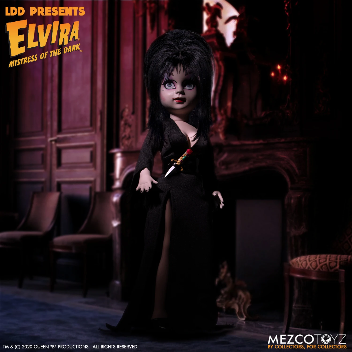 Mezco Real Estate Living Dead Doll Elvira 10 Inch Mobile Doll Exquisite Human Doll Birthday Gift