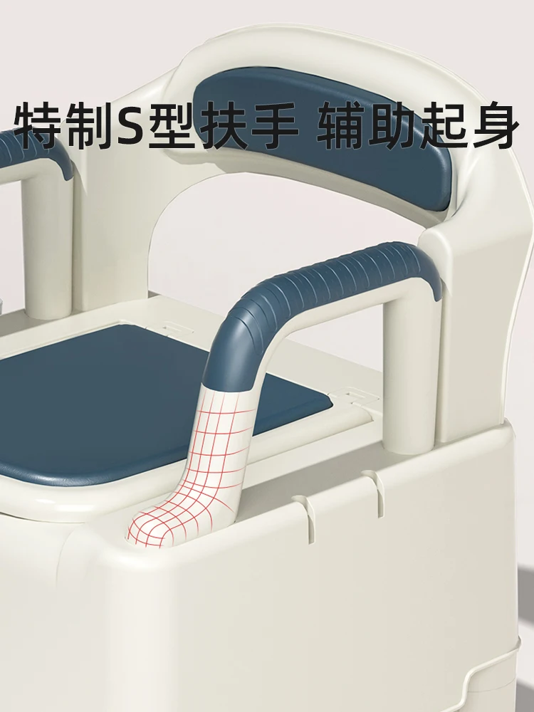 Toilet for the elderly, mobile toilet, household toilet chair, squatting for the elderly, stool for the elderly, toilet activity