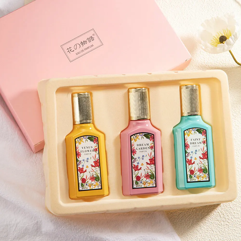 Perfume de marca de 75ml para mujer, conjunto de 3 piezas, caja de regalo, Perfume de feromonas para mujer, aroma Floral, exuda encanto femenino