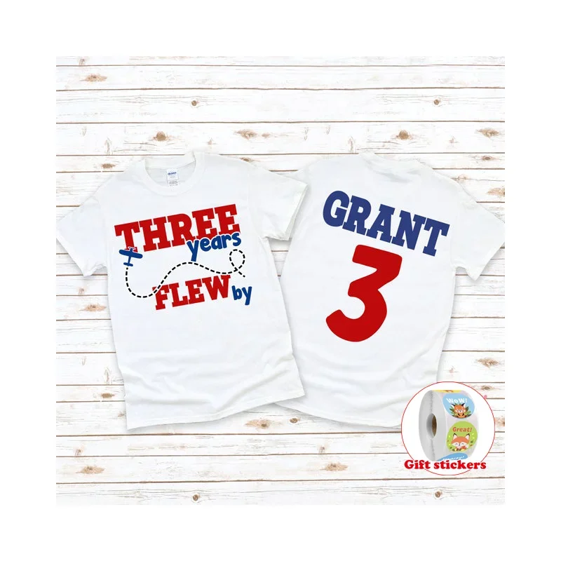 Airplane Birthday T Shirt  Kids Pilot Customized T-Shirt Any Age Birthday Shirt  Boys Airline Birthday T Shirts 2024 Boy