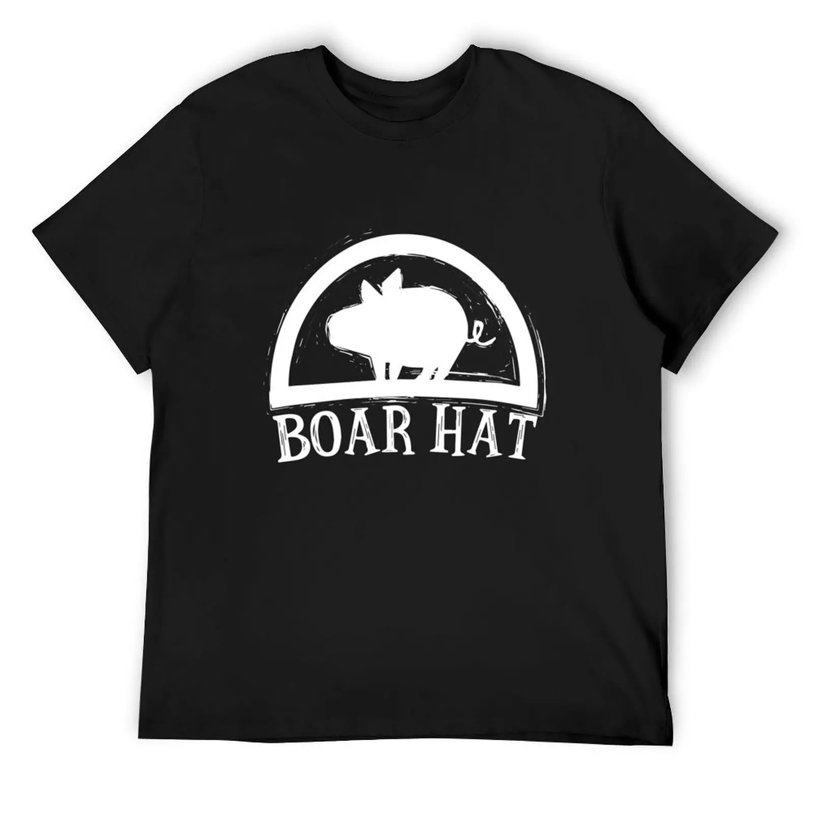 Boar Hat (Green BG) T-Shirt oversized plain anime t shirts Men's cotton t-shirt