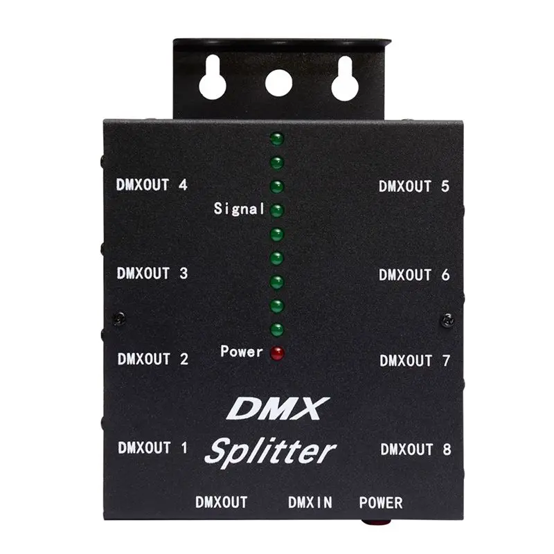 A76K DMX512 Spillter 8 Ports Channels Isolated 3Pin Optical Istribution Amplifier For DJ Disco DMX Stage Lighting