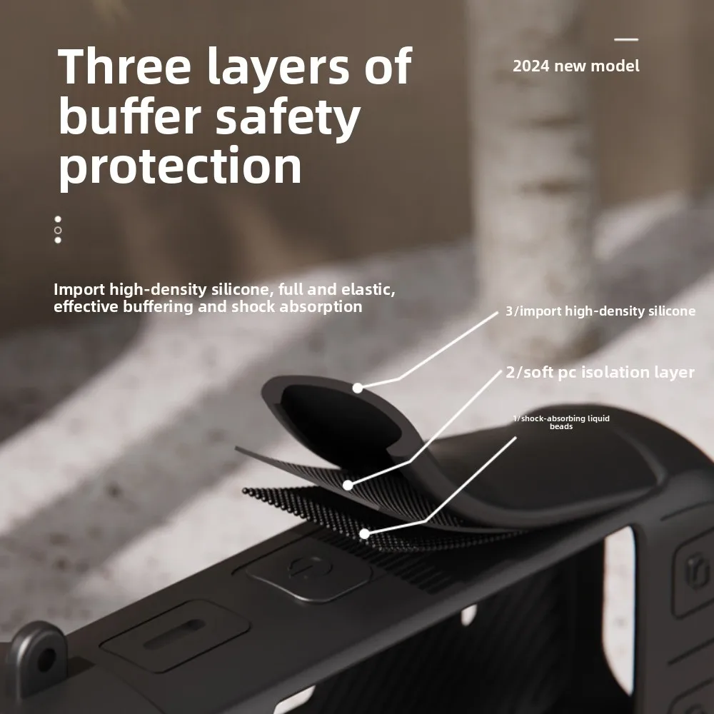 Protective Silicone Case And Anti - Scratch Lens Protector Set For Insta360 X4 Action Camera