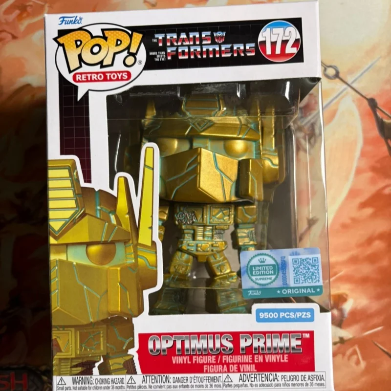 Original Rare Gold Optimus Prime 172  Megatron 176 Funko Pop! Genuine Anime Vinyl Figure Doll Limited Edition Model Collect Toys