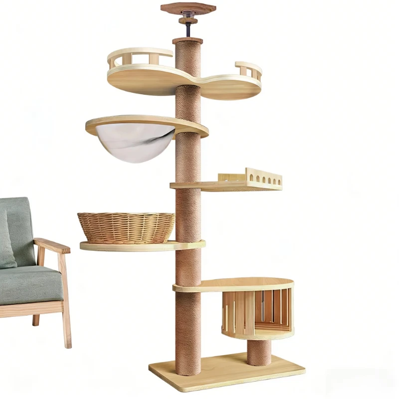 

Pet supplies Wooden sisal scratching board Cat climbing tree