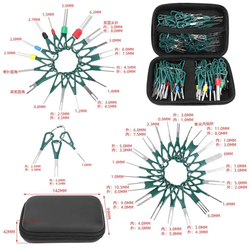 

172 Pieces Depinning Tool Pin Removal Tool Terminal Pin Removal Tool Kit for Cars Household Devices Motorcycle Automotive