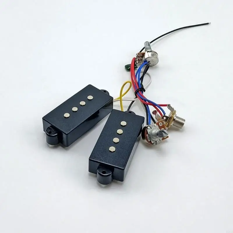 H0XE Electric Bass Preamp Wiring Circuit Pickup Replacement Guitar Bass Tone Control Wiring Harness 4 Strings Bass Pickup