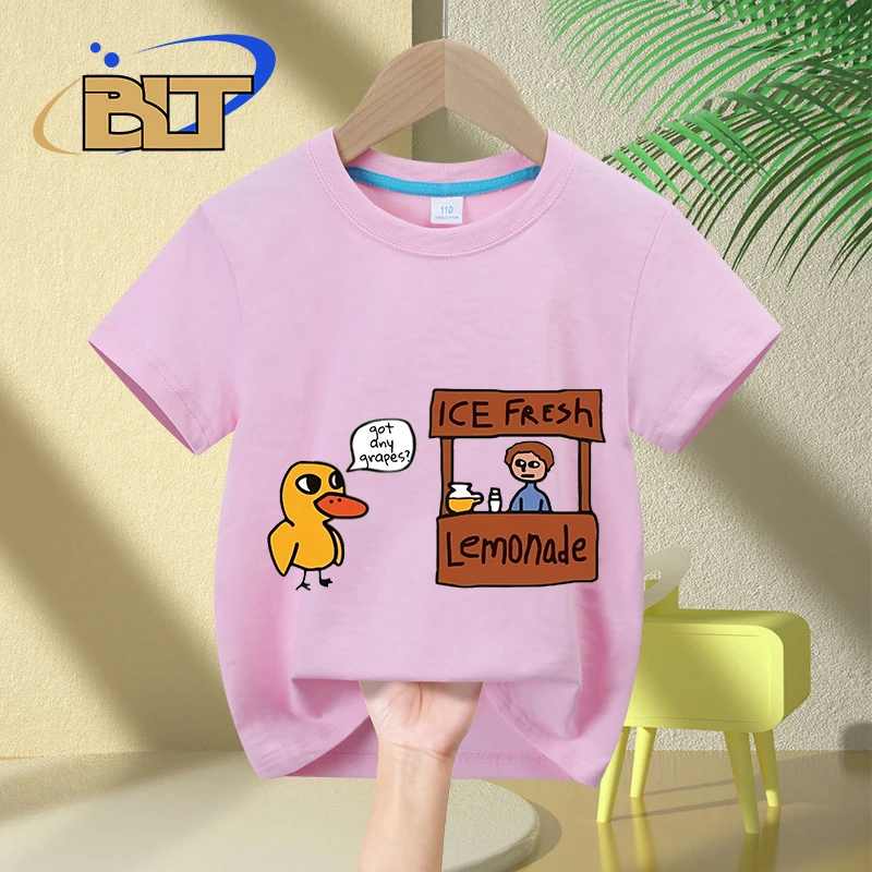 Got any grapes ?lemonade stand kids T-Shirt summer children's pure cotton short-sleeved casual tops boys and girls gifts