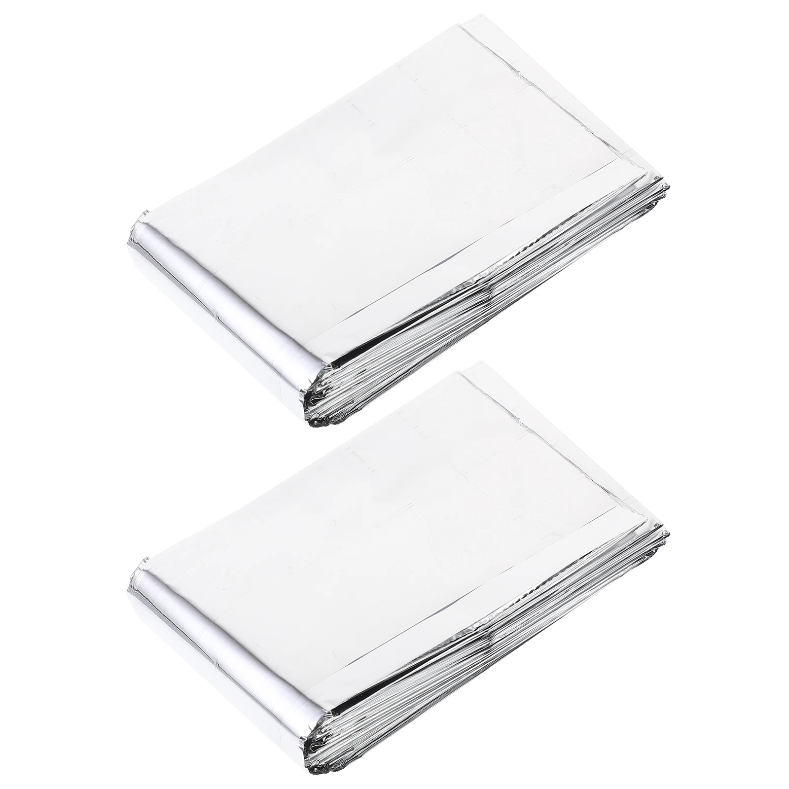 

2Pcs Emergency Blanket Warm First Aid Blanket Heat Reflective First Aid Foldable Camping Equipment Polyester Foil