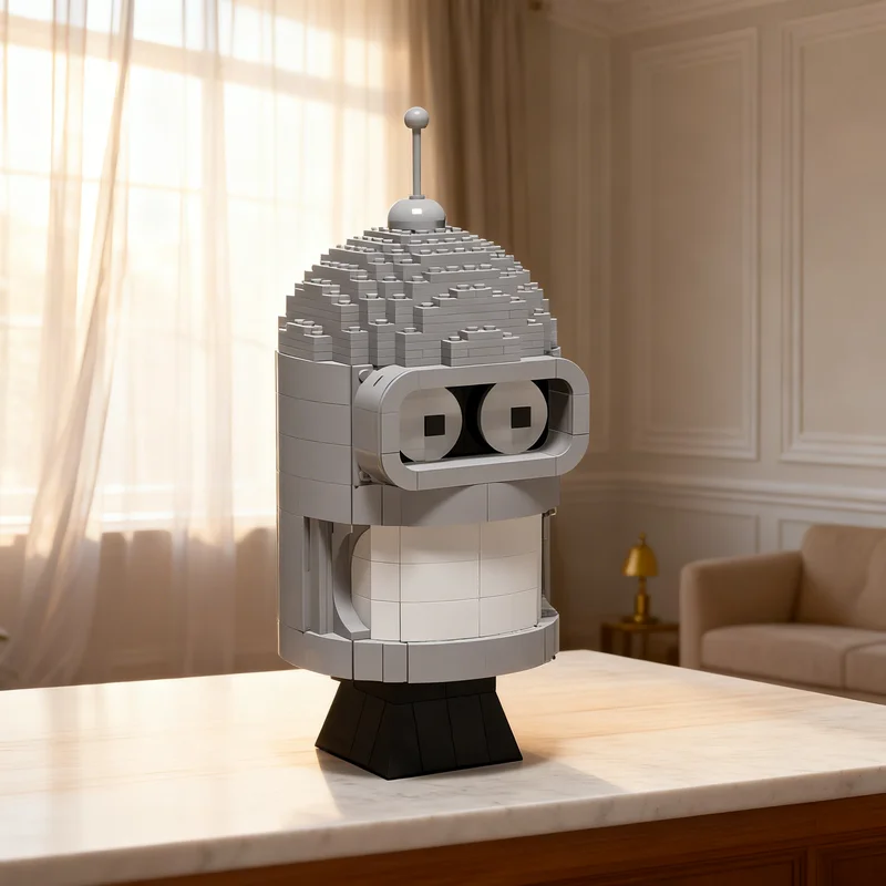 

500pcs MOC Bender Head Model Building Blocks DIY Gift Creative Collectible Display Decor Premium Adult Kids Desk Home Toy Idea