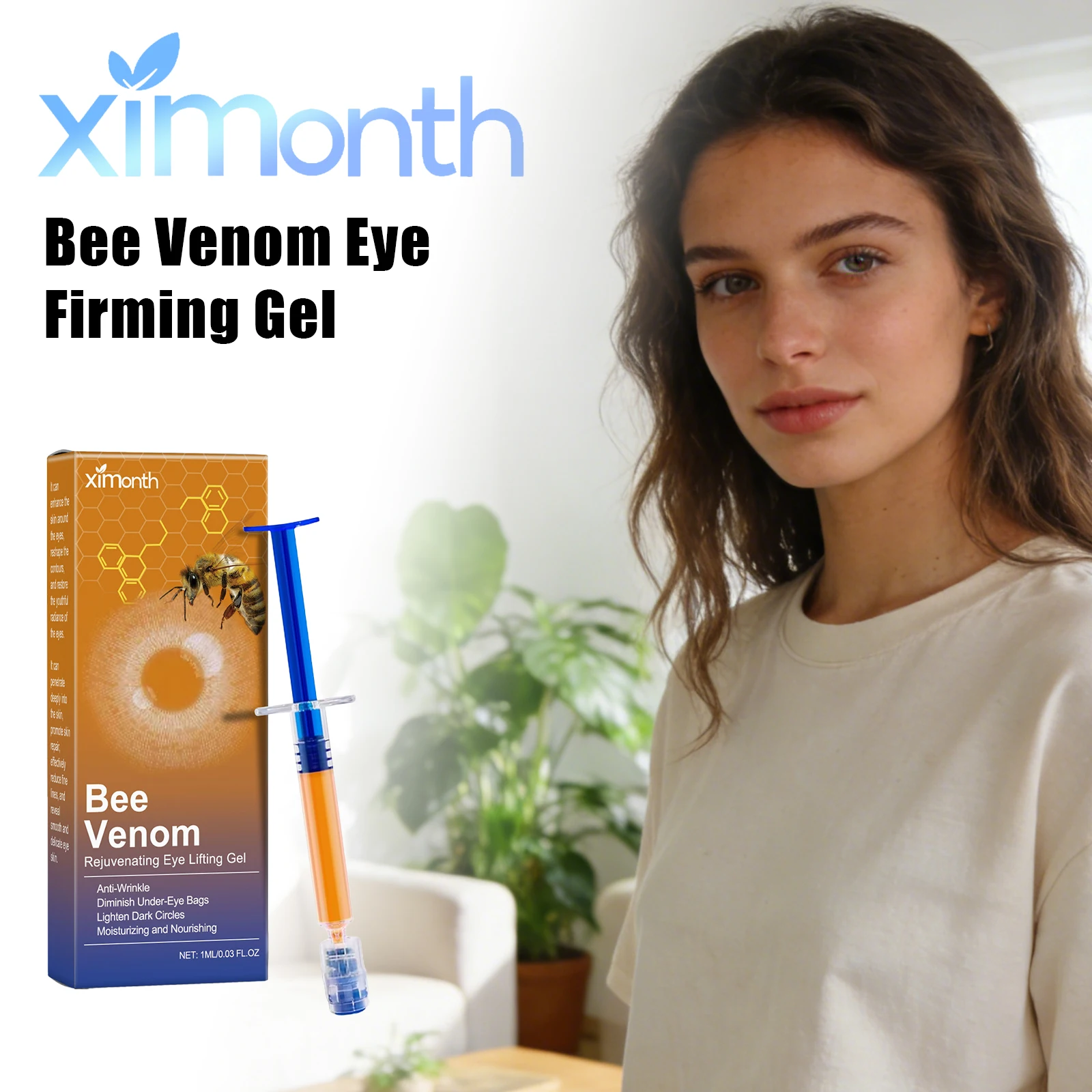 

Bee Venom Eye Firming Gel Lift Firm Contour Fade Fine Line Brighten Under Eye Reduce Puffiness Deep Absorb Portable Eye Care Gel