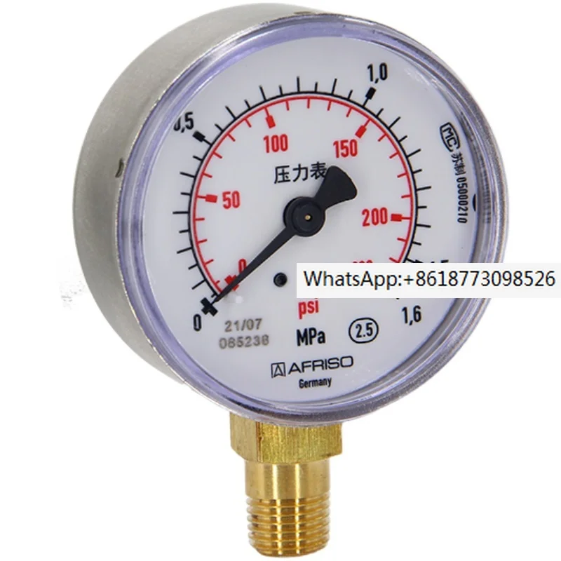 

AFRISO Industrial Bourdon Tube Pressure Gauge RF 63 D301 Radial R1/4