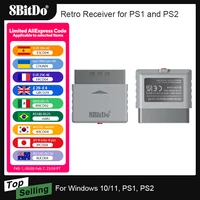 Adaptador receptor Retro 8BitDo Dongle para PS1 PS2 Windows compatible con Xbox Series/Xbox One controlador Switch PS5 PS4 Gamepad