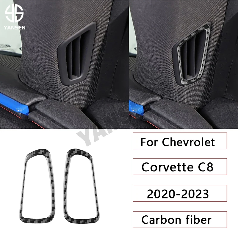

Car A-pillar Air Outlet Panel Carbon Fiber Cover Sticker For Chevrolet Corvette C8 2020-2023 Car Accessories