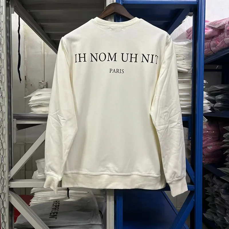 New IH NOM UH NIT Men Woman O-Neck Hoodies Good Quality Chaopai Nose Bleeding Boy Print Loose Tops Sweatshirts