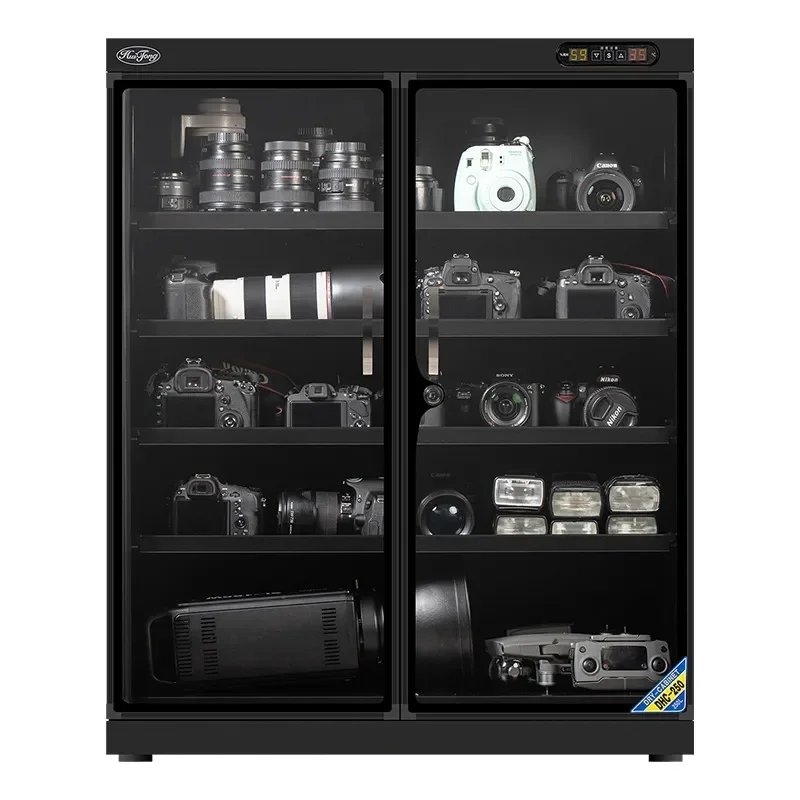 Huitong 250L 350L Electronic Moisture Proof Double Door SLR Camera Drying Cabinet Antique Collection Household Dryer Box