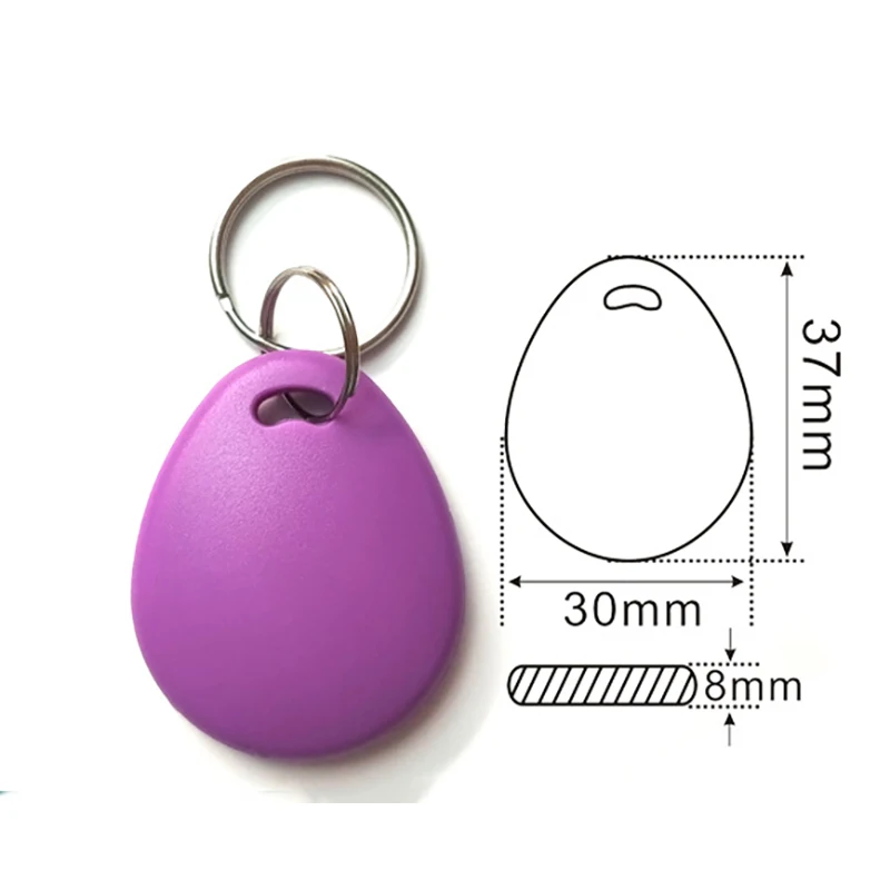 5Pcs/Lot 125Khz Proximity RFID T5577 Rewriteable Token Tag Keyfobs Keychains Access Control Smart Card