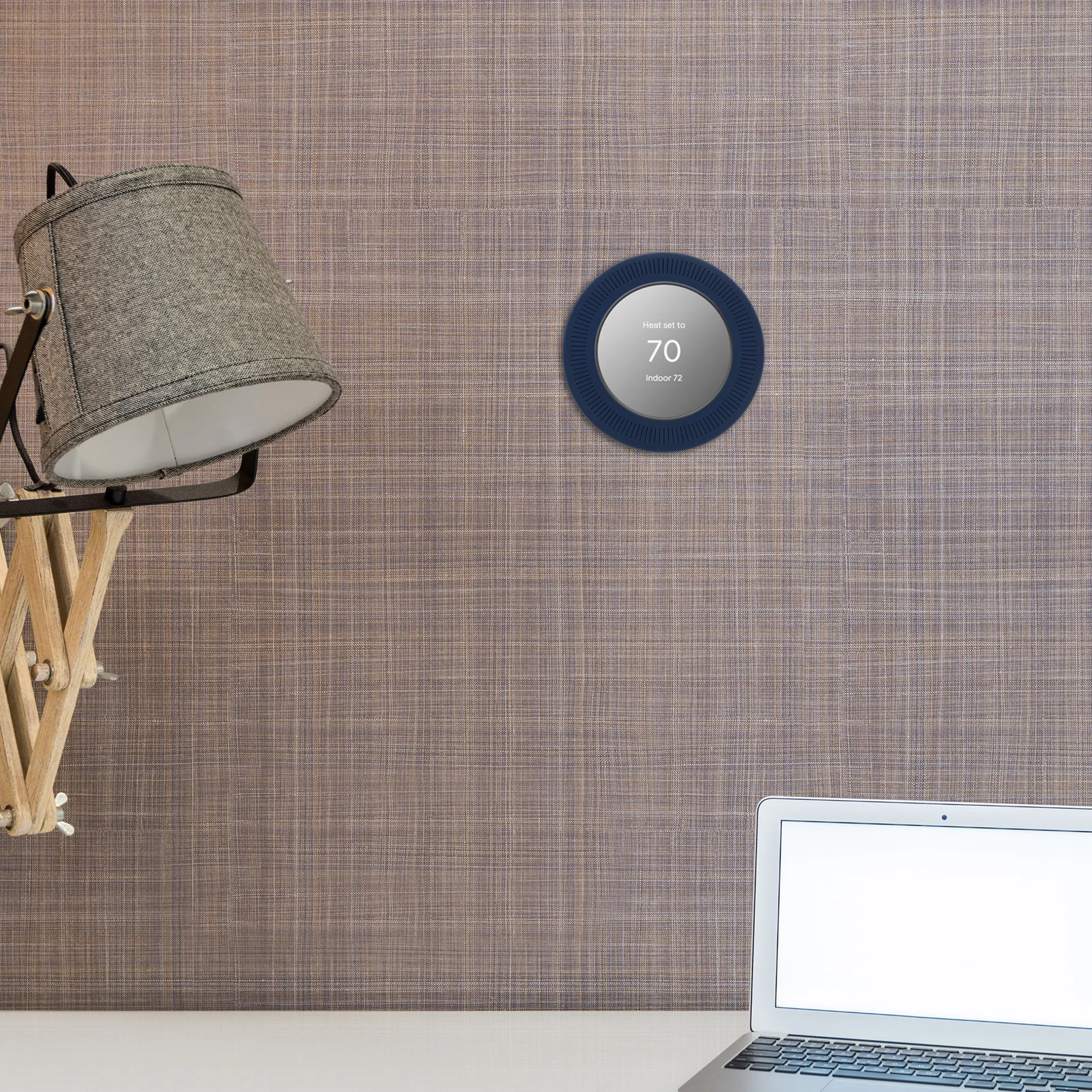 

Thermostat Wall Plate Cover Round Silicone Trim For Smart Temperature Control System Nest Compatible Accessory