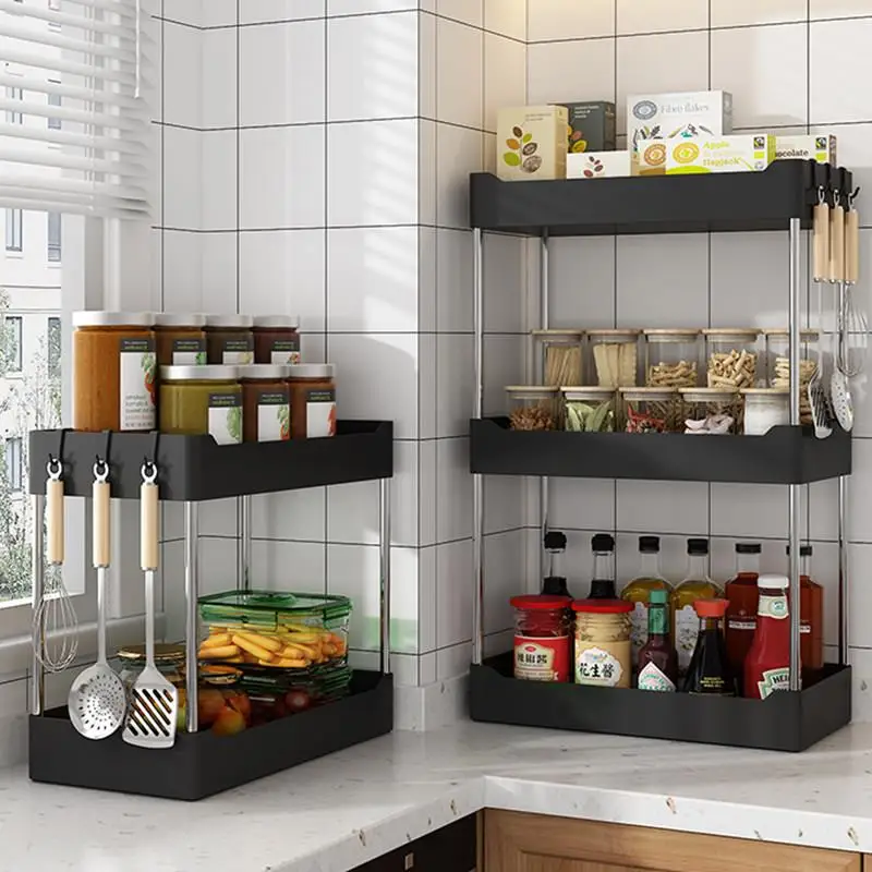 

Kitchen Multi-layer Spice Rack Storage Shelf Oil Salt Sauce Condiment Organizer Nordic Style Home Use Countertop Storage Rack